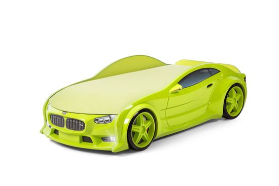 Кровать-машина объемная NEO "БМВ" зелёный