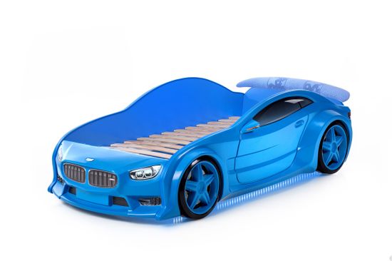 Кровать-машинка объемная EVO "БМВ" синий