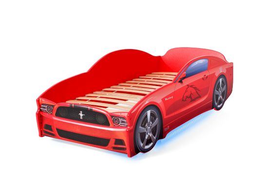 Кровать-машина "Мустанг" красный
