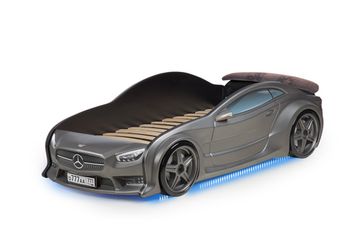 Кровать-машинка объемная EVO "Мерседес" графит