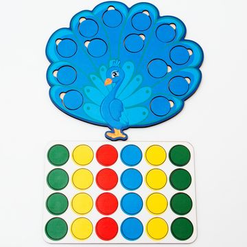 Дидактическая игра «Весёлые кружочки – Павлин»