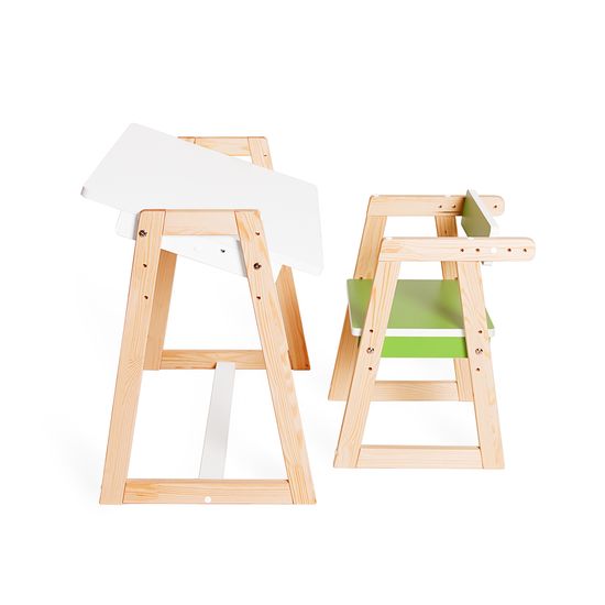 Детская растущая парта и стул Я САМ "Краски" (Зеленый)