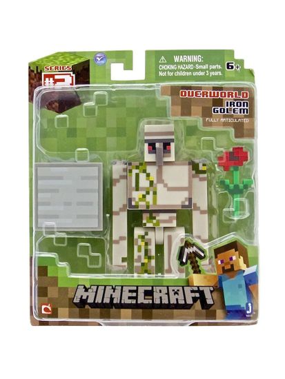 Фигурка Minecraft Iron Golem Железный голем с аксессуарами пластик 8см