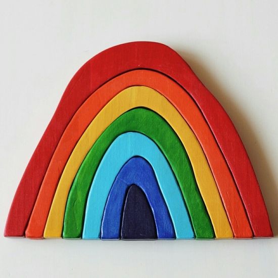 Стекер-пирамидка Радуга
