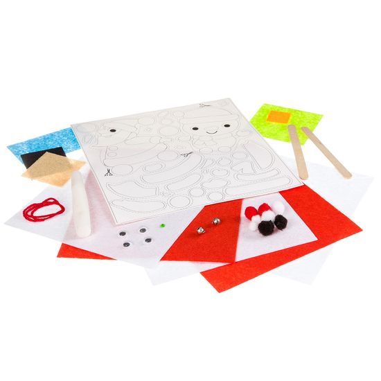 Набор для творчества BONDIBON. Поделки из фетра и картона (Дед Мороз и Снеговичок)