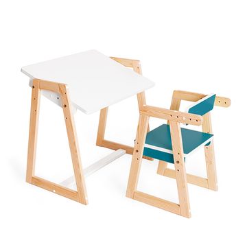 Детская растущая парта и стул Я САМ "Краски" (Океан)