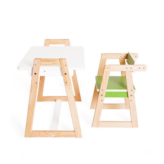 Детская растущая парта и стул Я САМ "Краски" (Зеленый)