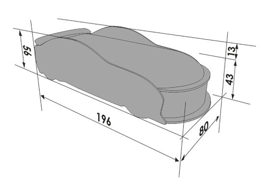 Кровать-машина UNO "Мерседес-М" чёрная