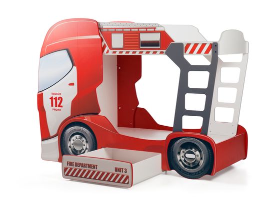Двухэтажная детская кровать машина FireTruck