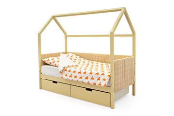 Кровать-домик мягкий «Svogen бежевый»