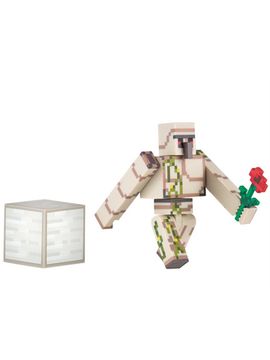 Фигурка Minecraft Iron Golem Железный голем с аксессуарами пластик 8см