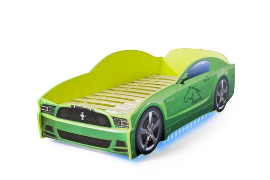 Кровать-машина "Мустанг" зелёный