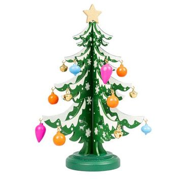 Новогодний набор BONDIBON. Деревянная ёлочка 3D с игрушками, высота 22см