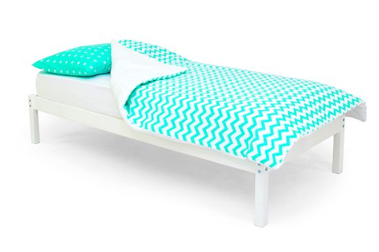 Постельное белье "Звезды, фон мятный - зигзаги мятные"