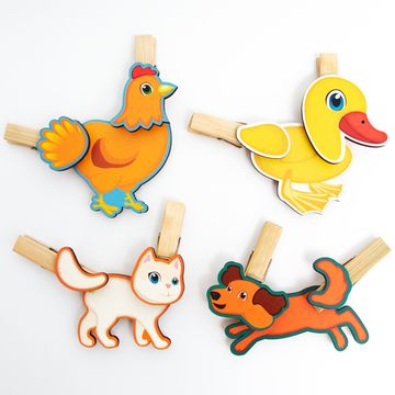 Игра с прищепками «Собери домашнее животное»