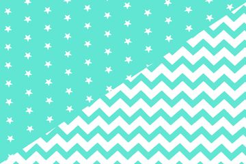 Постельное белье "Звезды, фон мятный - зигзаги мятные"