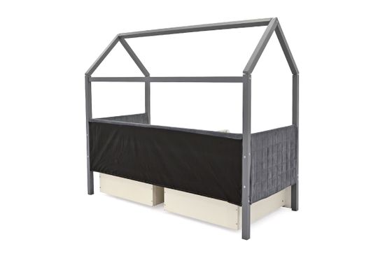 Кровать-домик мягкий «Svogen графит»