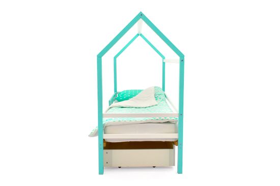 Кровать-домик «Svogen мятно-белый»