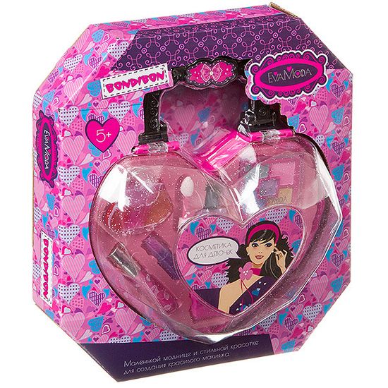 Набор детской декоративной косметики Bondibon Eva Moda, косметичка-сумочка