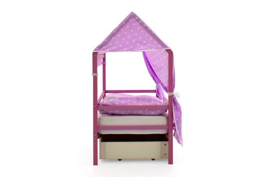 Крыша текстильная для кровати-домика Svogen "звезды,фон лаванда"