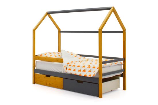 Кровать-домик «Svogen дерево-графит»