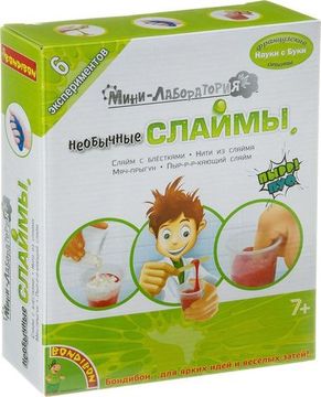 Набор для опытов Bondibon Французские опыты Науки с Буки Мини-лаборатория Необычные Слаймы