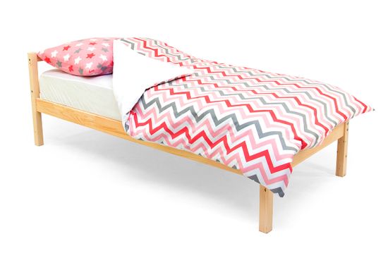 Постельное белье "Звёзды белый,графит, красный, фон лаванда - зигзаги графит, лаванда, красный"