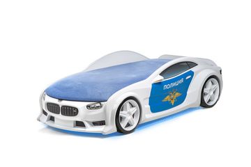 Кровать-машина объемная NEO "БМВ" полиция