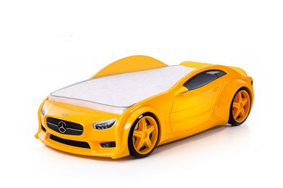 Кровать-машинка объемная EVO "Мерседес" жёлтый