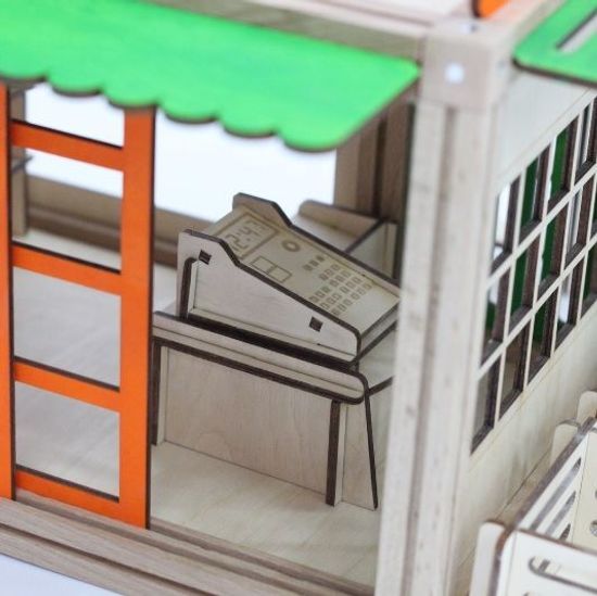 Woodjo Supermarket 57 деталей