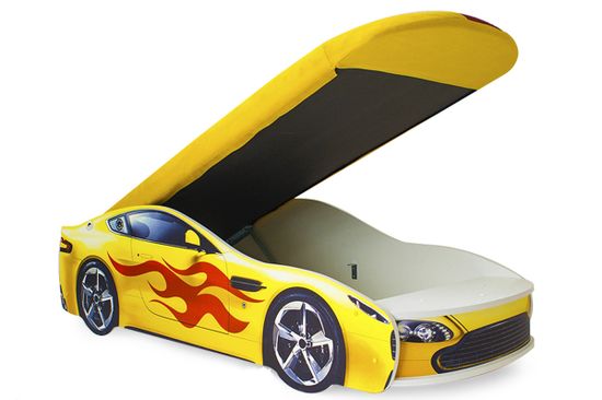 Кровать-машина «Бондмобиль желтый»