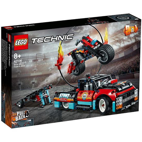LEGO Technic 42106 Конструктор ЛЕГО Техник Шоу трюков на грузовиках и мотоциклах