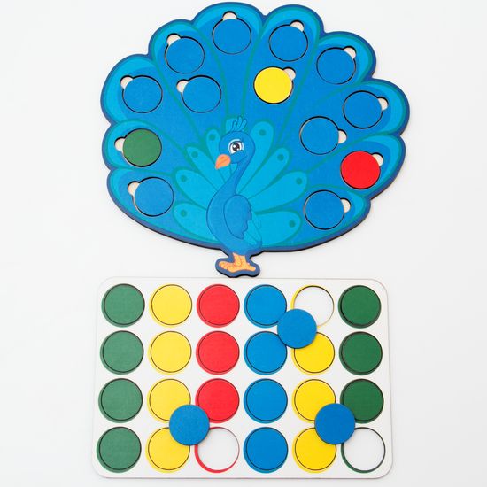 Дидактическая игра «Весёлые кружочки – Павлин»
