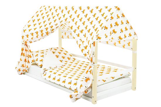 Кровать-домик Монтессори «Svogen» бежево-белый