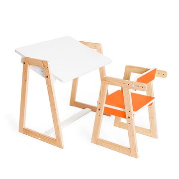 Детская растущая парта и стул Я САМ "Краски" (Оранжевый)