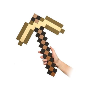 Кирка 8Бит золотая пиксельная 45см