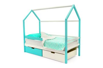 Кровать-домик «Svogen мятно-белый»