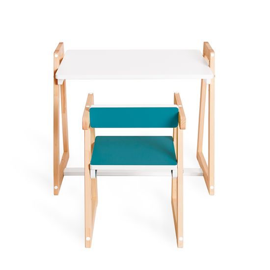 Детская растущая парта и стул Я САМ "Краски" (Океан)