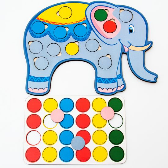 Дидактическая игра «Весёлые кружочки – Слон»