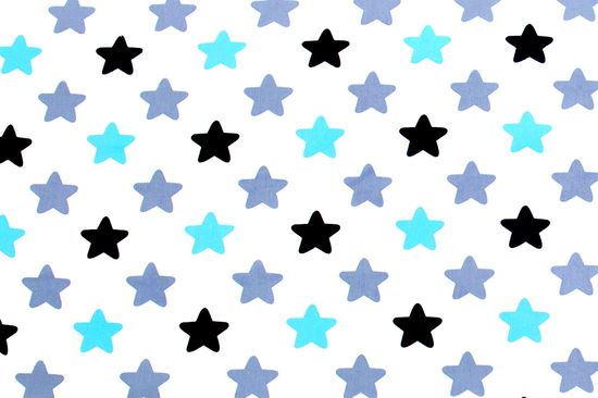 Постельное белье "Звезды графит, бирюза, серый"