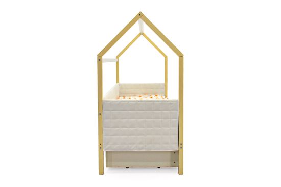 Кровать-домик мягкий «Svogen бежево-белый»