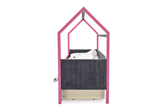 Кровать-домик мягкий «Svogen лаванда-графит»