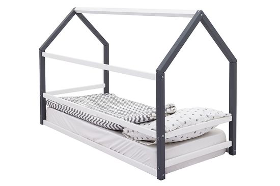Кровать-домик Монтессори «Svogen» графит-белый