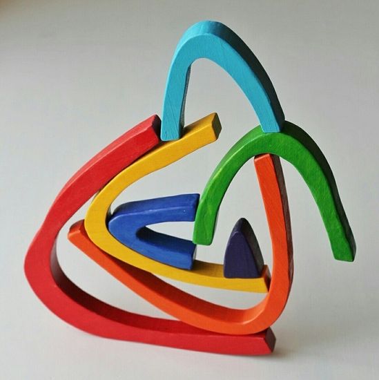 Стекер-пирамидка Радуга