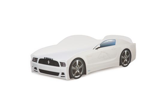 Кровать-машина "Мустанг" белый