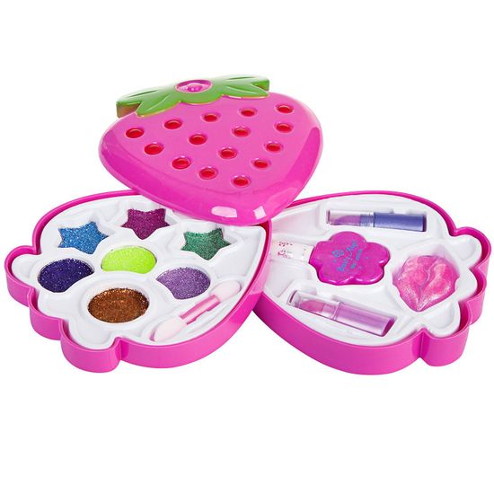 Набор детской декоративной косметики Bondibon Eva Moda, косметичка-ягодка 2-уровневая