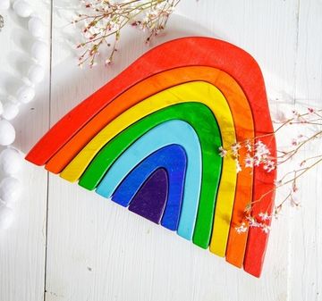 Стекер-пирамидка Радуга