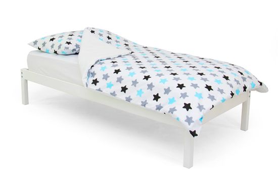 Постельное белье "Звезды графит, бирюза, серый"