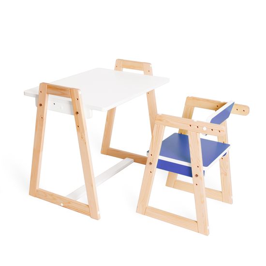 Детская растущая парта и стул Я САМ "Краски" (Синий)