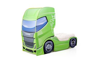 Кровать-грузовик "Скания+1" лайм